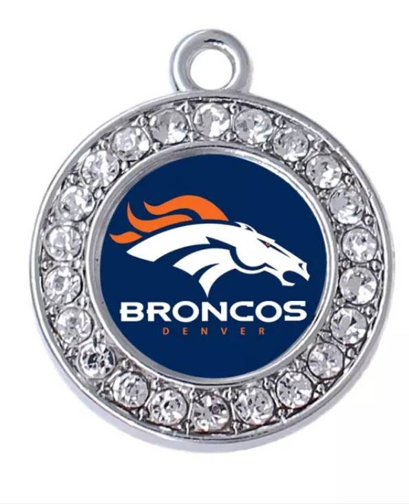 2 in stock 2.5cm - Denver Broncos NFL Football Charms.  Sports Team Charms in 2cm and 2.5cm. Rhinestone Charms