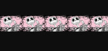 Load image into Gallery viewer, 1&quot; Pink Jack Skellington grosgrain ribbon- Tim Burton Classic. Halloween town Christmastown
