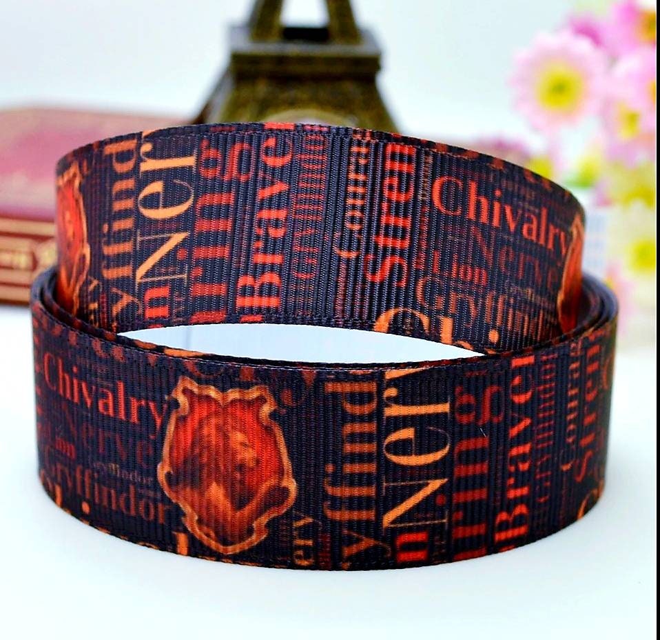 31 yards in stock - Magic Lion Bravery Grosgrain Ribbon. 7/8