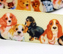 Load image into Gallery viewer, 6 yards in stock - 7/8&#39;&#39; Puppy Dog Ribbon. Pet Gifts. Puppy Parade. Adopt a pet.
