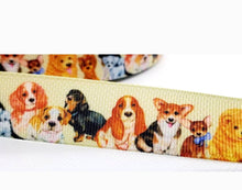 Load image into Gallery viewer, 6 yards in stock - 7/8&#39;&#39; Puppy Dog Ribbon. Pet Gifts. Puppy Parade. Adopt a pet.
