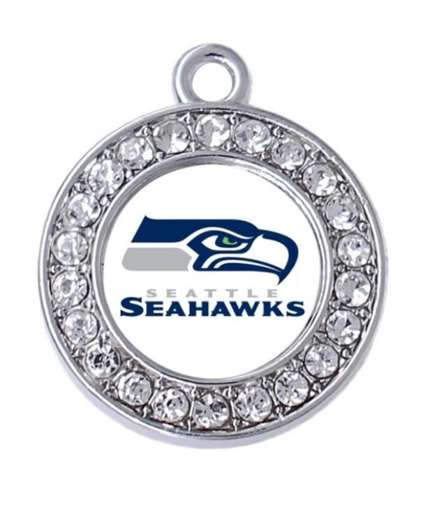 Seattle Seahawks NFL Football Charms. Sports Team Charms. 2.5cm Rhinestone Charms