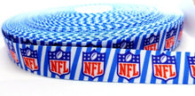 Load image into Gallery viewer, 7/8&quot; NFL Football League Sports Ribbon. Football Teams
