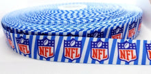 Load image into Gallery viewer, 7/8&quot; NFL Football League Sports Ribbon. Football Teams
