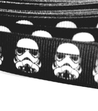 Load image into Gallery viewer, 5/8&quot; Star Wars Storm Trooper Grosgrain Ribbon
