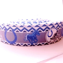 Load image into Gallery viewer, 7/8&quot; Indianapolis Colts. Grosgrain Ribbon. Football Ribbon NFL Sports Ribbon
