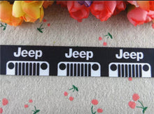 Load image into Gallery viewer, 1.5&quot;, 7/8&quot; and 5/8&quot; Black sports vehicle Ribbon.  Grosgrain Ribbon.
