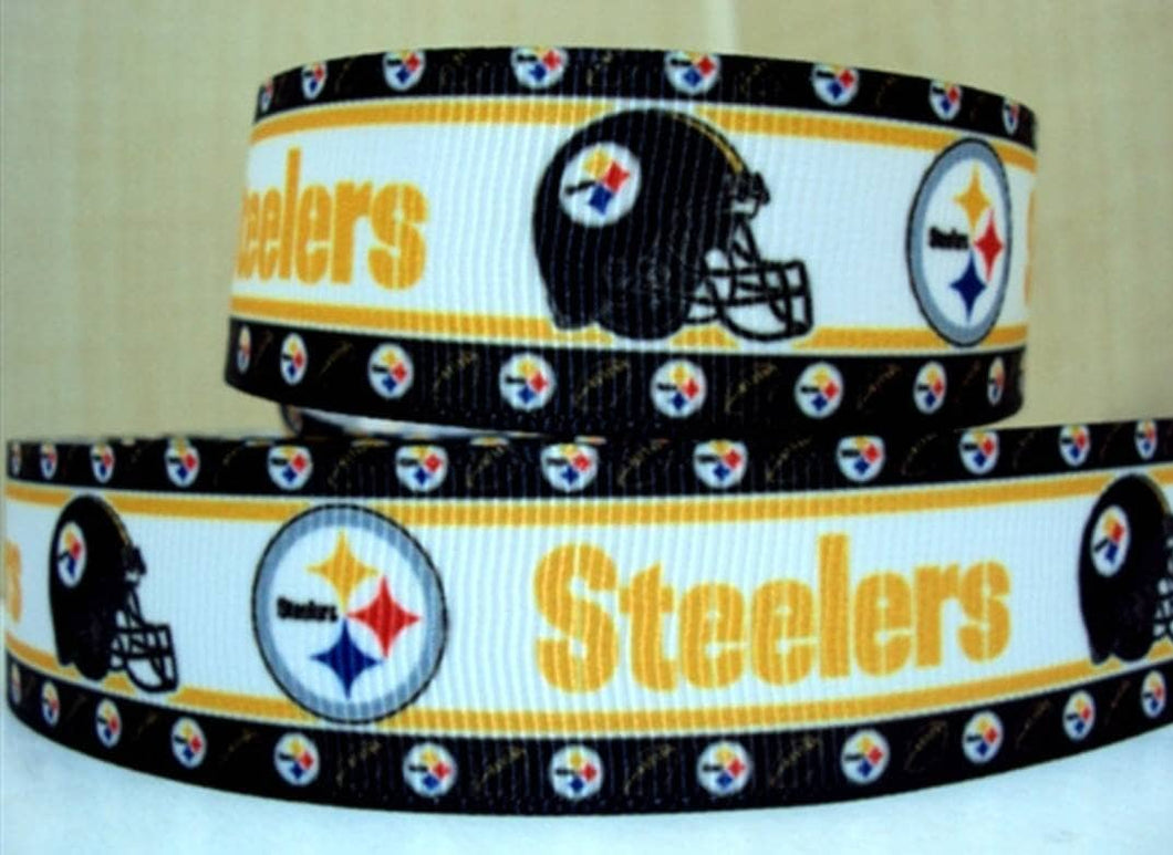 3 Pittsburgh Steelers Grosgrain Ribbon for Hair Bows