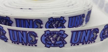 Load image into Gallery viewer, 5/8&quot; North Carolina Tar Heels Basketball Grosgrain Ribbon University Basketball Teams Ribbon Basket Ball Theme
