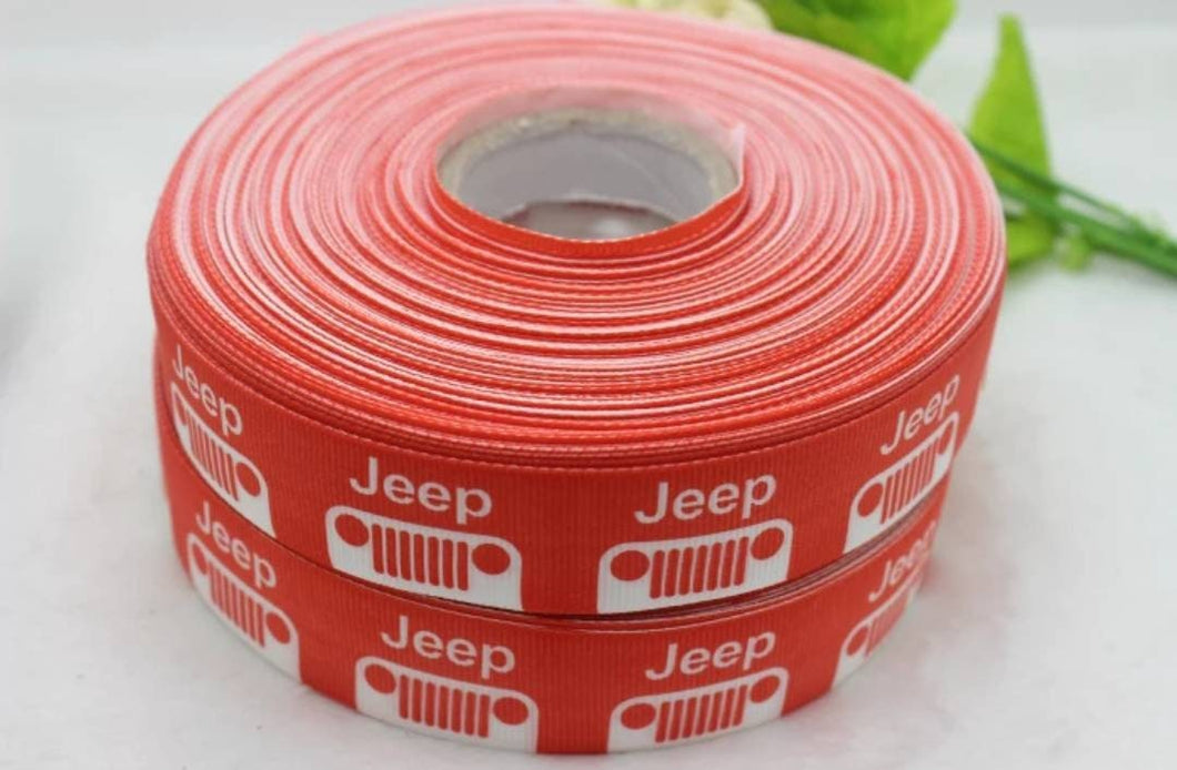 Red Sports Vehicle  Ribbon. 5/8