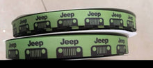 Load image into Gallery viewer, NEW ADDITIONS Army Green Sports Vehicle  grosgrain ribbon in 5/8&quot; and 7/8&quot;
