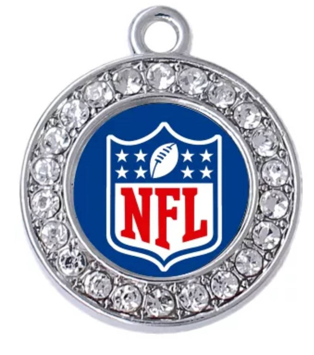 NFL Football Charms.  Sports in 2cm and 2.5cm Rhinestone Charms