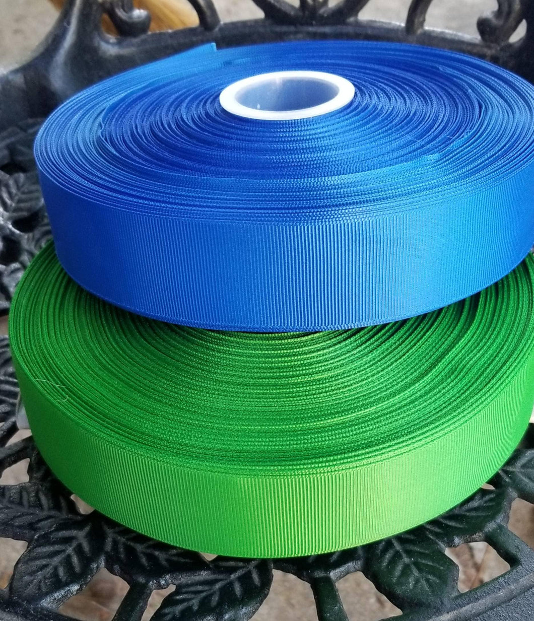 1.5 Solid Blue or Solid Green Grosgrain Ribbon