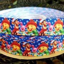 Load image into Gallery viewer, 7/8&quot; Christmas Winnie the Pooh and Friends too Celebrating the Holidays together in this adorable Ribbon.
