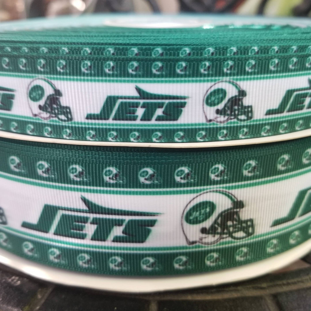 New York Jets Grosgrain Ribbon. In 7/8